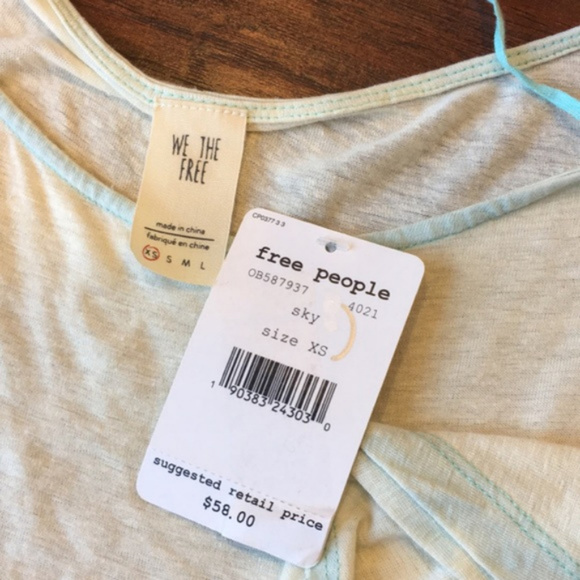 NWT Free People Pluto One-Shoulder Tee top - Picture 4 of 8